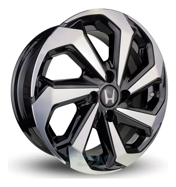 Rodas Tarantula Honda Fit City Civic Aro 15 (jogo) + Bicos Cor Preto Diamantado